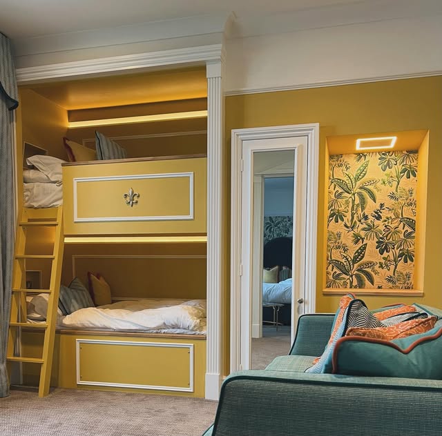 Bespoke bedroom with warm feature lighting